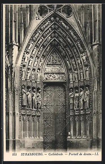 AK Strasbourg, Cathédrale, Portail de droite