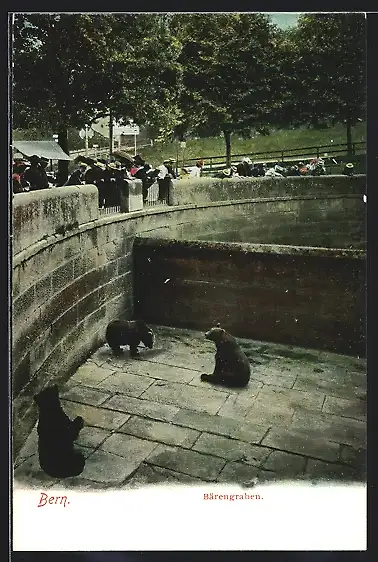 AK Bern, Besucher am Bärengraben