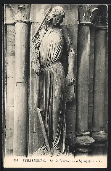 AK Strasbourg, La Cathédrale, La Synagogue