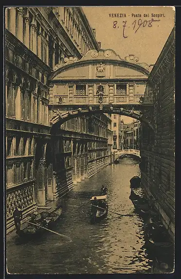AK Venezia, Ponte dei Sospiri - Seufzerbrücke