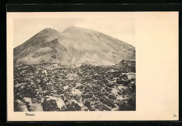 AK Blick zum Vulkan Vesuv