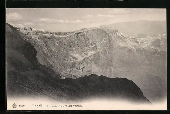 AK Napoli, Il nuovo cratere del Vesuvio, Vulkan