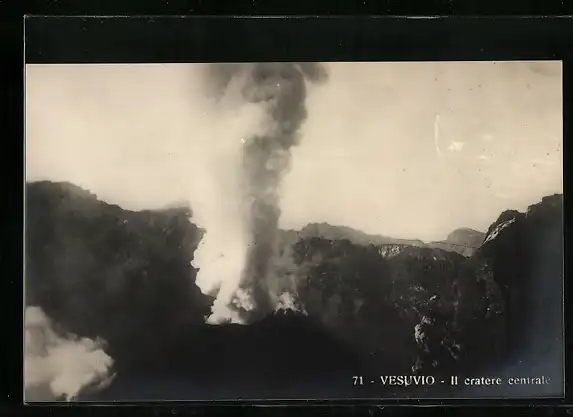 AK Vesuvio, Il cratere centrale, Vulkan