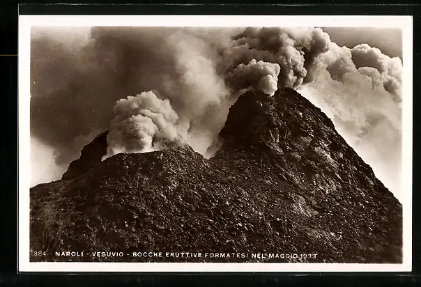 AK Napoli / Neapel, Bocche Errutive Formatesi Nel Maggio 1933, Vulkanausbruch 1933
