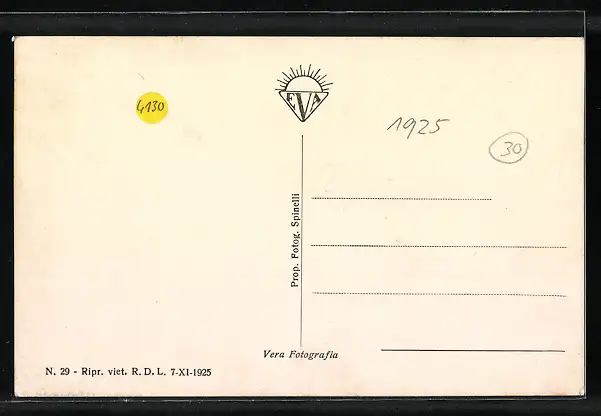 AK Napoli, der rauchende Vulkan Vesuv