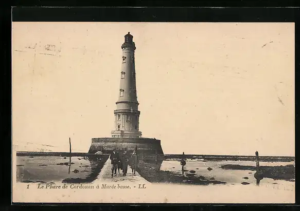 AK Cordouan, Le Phare à Marée basse, Leuchtturm