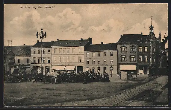 AK Eschweiler, Am Markt mit Passanten