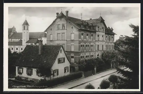 AK Gengenbach, Haushaltungsschule mit Strassenpartie