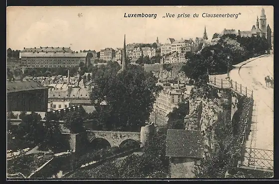 AK Luxembourg, Vue prise du Clausenerberg