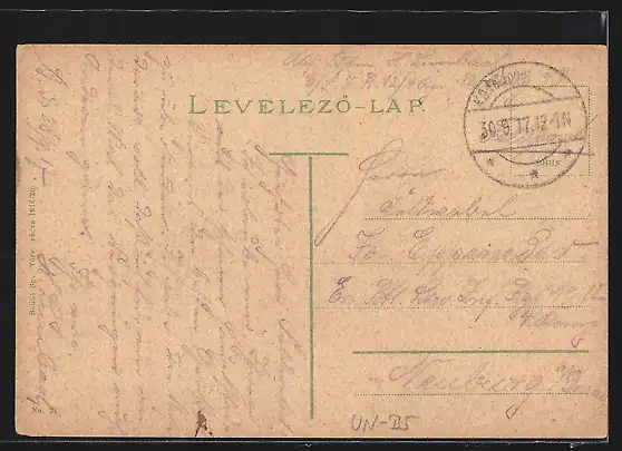 AK Budapest, Parlament mit Strassenbahn