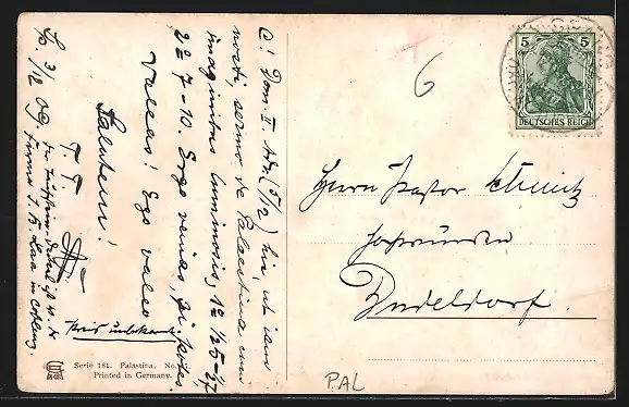 Künstler-AK Friedrich Perlberg: Jerusalem, Marienkirche auf dem Sion, The Curch of the Blessed Virgin on Mount Sion