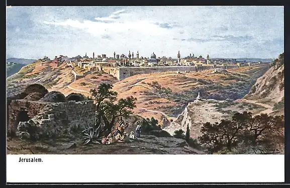 Künstler-AK Jerusalem, Panorama