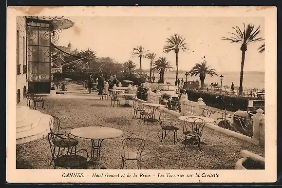 AK Cannes, Hotel Gonnet et de la Reine, Les Terrasses sur la Croisette