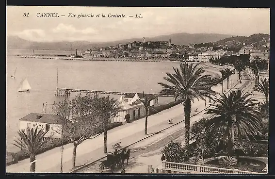 AK Cannes, Vue générale et la Croisette