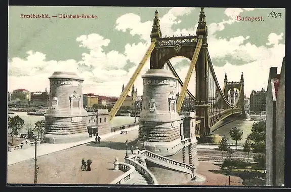 AK Budapest, Die Elisabeth-Brücke