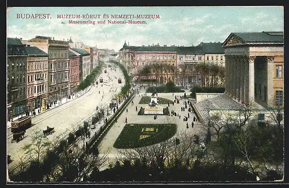 AK Budapest, Museumring und National-Museum