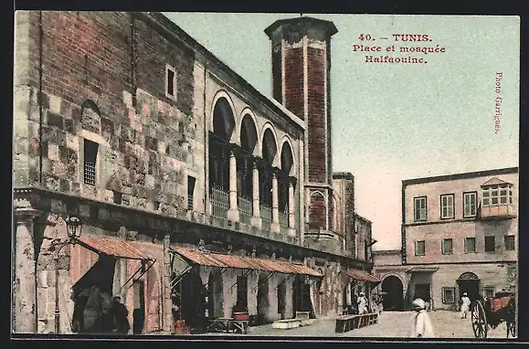 AK Tunis, Place et mosquee Halfaouine