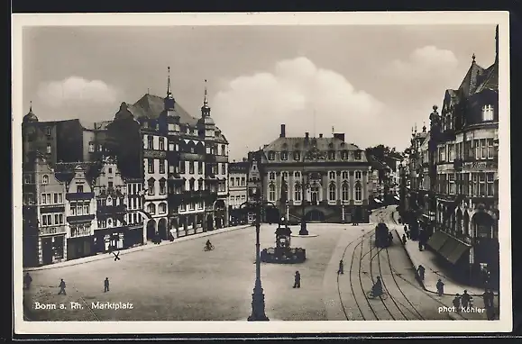 AK Bonn a. Rh., Marktplatz