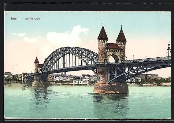 AK Bonn a. Rh., Rheinbrücke