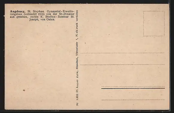 AK Augsburg, St. Stephan Gymnasial-Erweiterungsbau