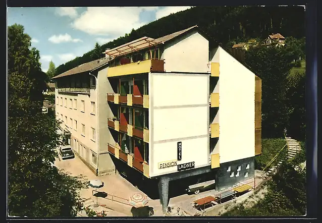 AK Wildbad / Schwarzwald, Hotel-Pension Ladner, Egentümer C. Roller