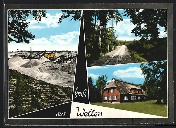 AK Wellen / Beverstedt, Haus v. O. Stürke, Bergbau, Waldidylle