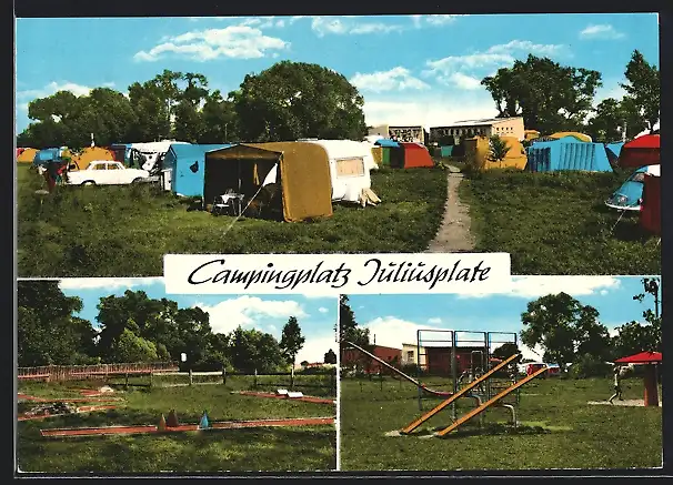 AK Ranzenbüttel / Weser, Campingplatz Juliusplatte