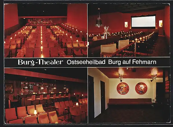 AK Burg a. Fehmarn, Burg-Theater, Verzehrkino, Bes. Georg Gäbel