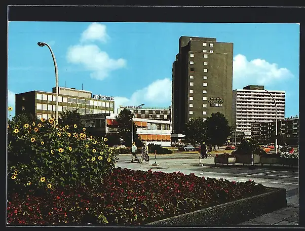 AK Salzgitter-Lebenstedt, Teilansicht mit Hochhaus