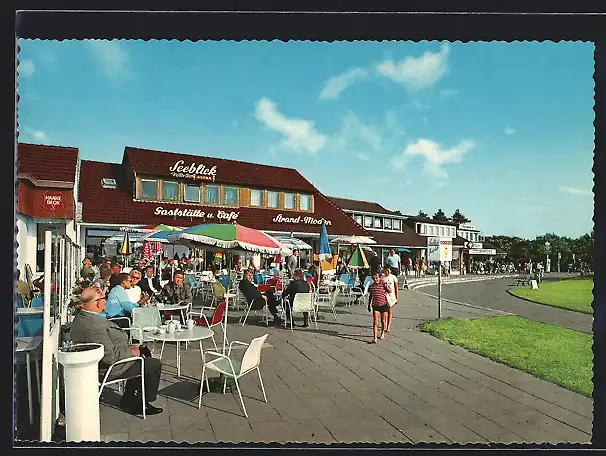 AK Sahlenburg /Nordseeheilbad, Gasthaus und Cafe Seeblick an der Ladenstrasse