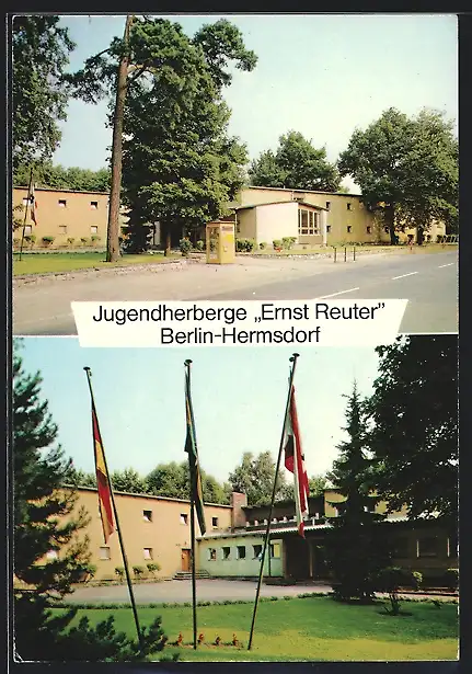 AK Berlin-Hermsdorf, Gebäude der Jugendherberge Ernst Reuter
