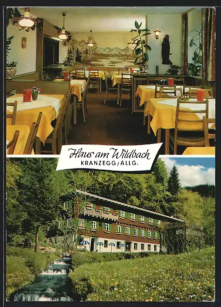AK Kranzegg /Allgäu, Hotel Haus am Wildbach, Innenansicht
