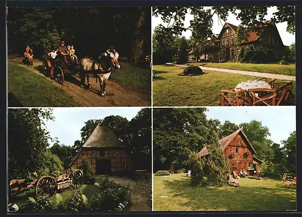 AK Bomlitz bei Bommelsen /Lüneb. Heide, Jürgenshof Fam. H. J. Eimers, Urlaubs-Bauernhof