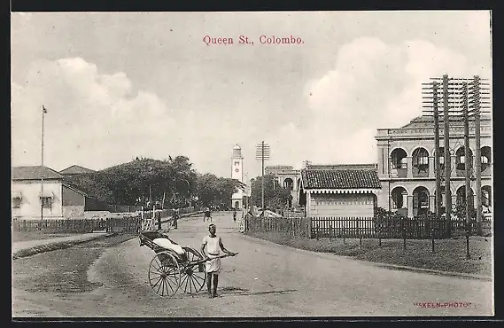 AK Colombo, Queen Street, Rikscha