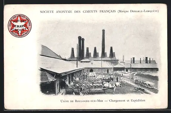 AK Boulogne-sur-Mer, Usine, Chargement et Expédition