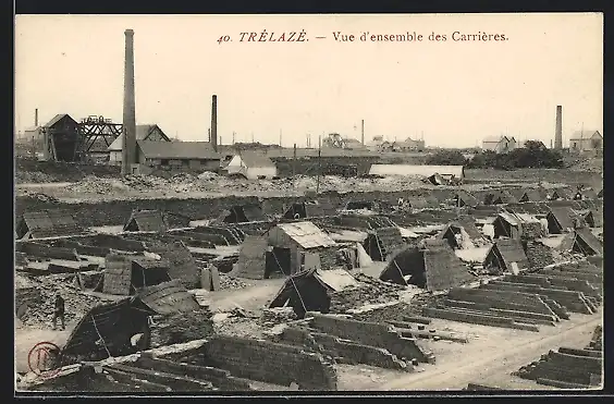 AK Trélazé, Vue d`ensemble des Carrières
