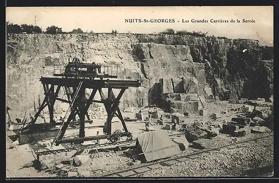 AK Nuits-St-Georges, Les Grandes Carrières de la Serrée, Steinbruch