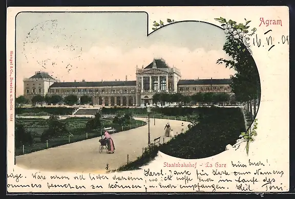 AK Agram, Staats-Bahnhof