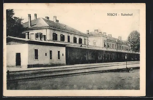 AK Nisch, Blick zum Bahnhof