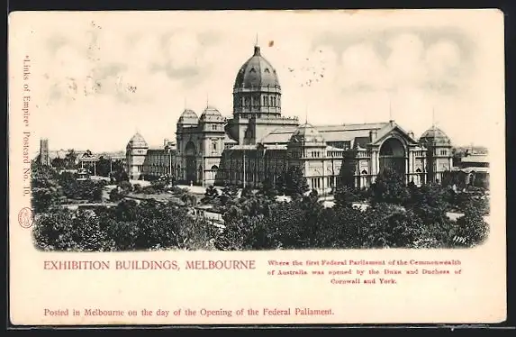 AK Melbourne, Exhibition Buildings, Ausstellung