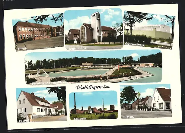 AK Wathlingen, Schule, Göttker-Werk, Postamt