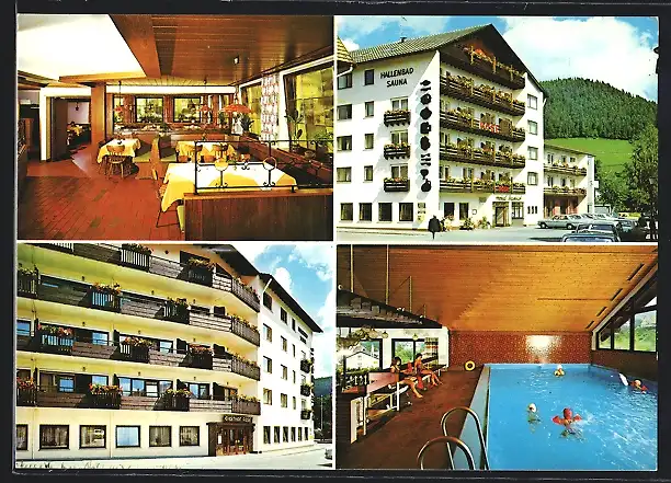 AK Baiersbronn /Schwarzwald, Hotel-Gasthof Rose mit Hallenbad
