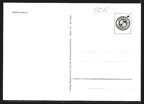 AK Hunteburg, Teilansicht mit Kirche