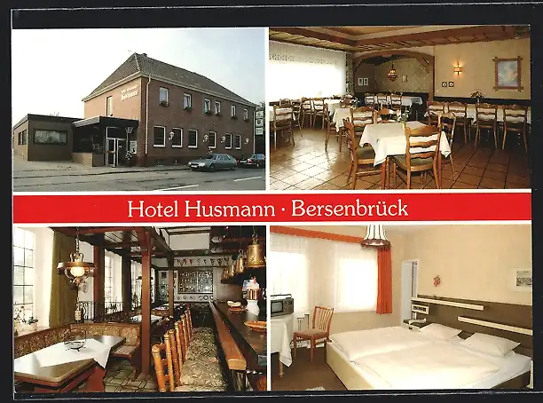 AK Bersenbrück, Vier Ansichten vom Hotel Husmann