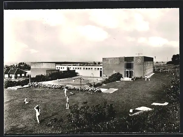 AK Bad Essen /Lintorf, Schwimmbad aus der Vogelschau