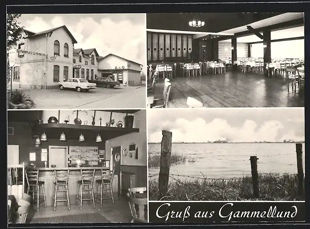 AK Gammellund, Hansen`s Gaststätte in vier Ansichten