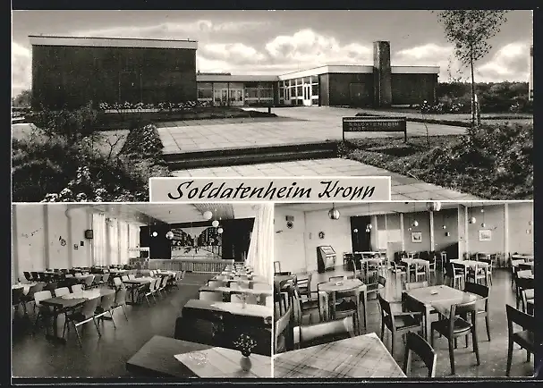 AK Kropp /Schleswig, Drei Ansichten vom Soldatenheim