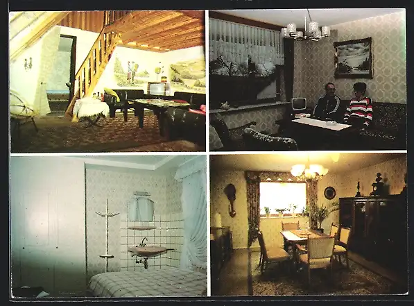 AK Lutzerath, Appartementhaus und Pension Ursula Borsch in vier Ansichten