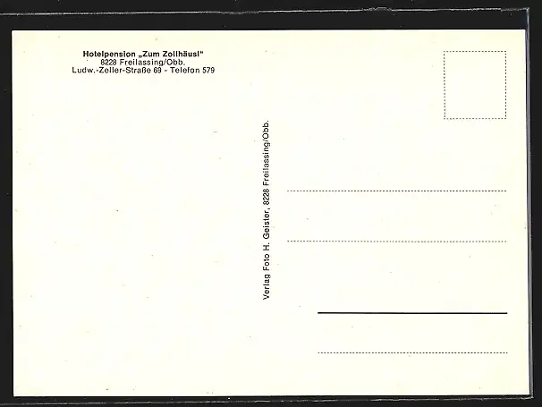 AK Freilassing, Hotel-Pension Zum Zollhäusl, Ludw.-Zeller-Strasse 69