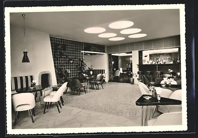 AK Bad Mergentheim, Kurhotel Viktoria, Barraum